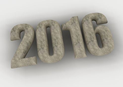 New year 2016 text creative greeting card design