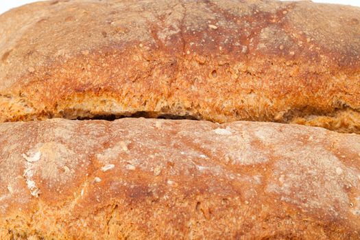  loaves of bread traditionally roasted.  Background. Close up. 