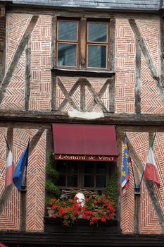 Half-timbered house in Tours, Loire Valley, France 