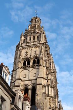 Gothic cathedral of Saint Gatien in Tours, Loire Valley  France