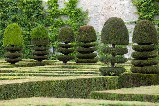 Splendid, decorative gardens at castles in France