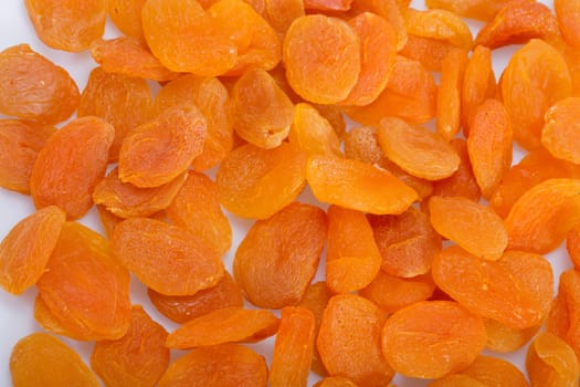 Close up of A heap of dried apricots