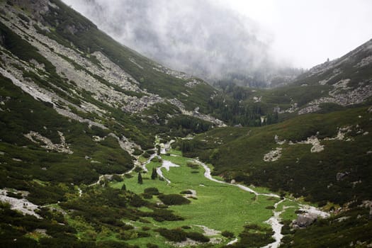 Carpathian Mountains in the High Tatra in Slovakia