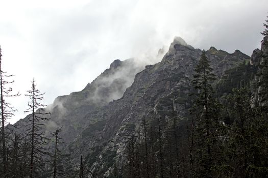 Carpathian Mountains in the High Tatra in Slovakia