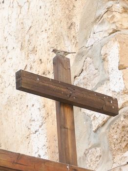 Cross in copts church in Jerusalem old city