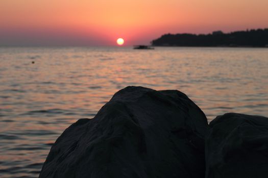 stunning sunset in Russia on the Black Sea