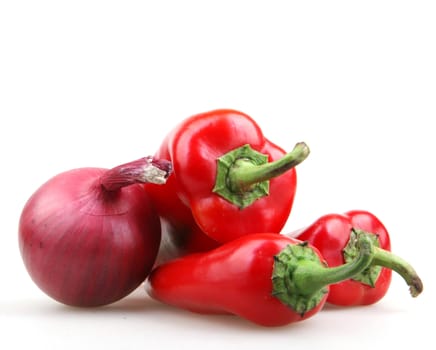 red onion and pepper
