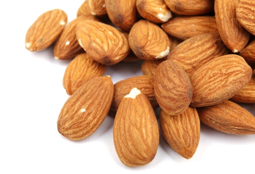 Almond nuts isolated.