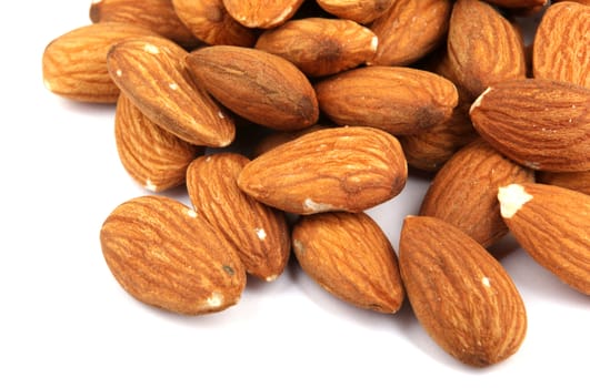 Almond nuts isolated.