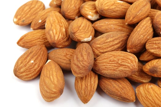 Almond nuts isolated.