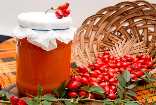 Rose hips prepare delicious jam a lot of vitamin C.