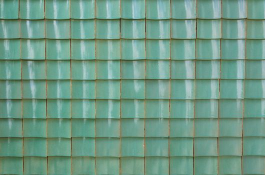 Chinese green glazed tile, wall background