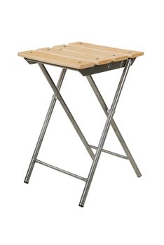 Camping and garden furniture on isolated studio background