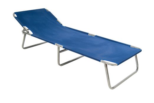 Camping and garden furniture on isolated studio background
