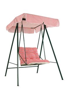 Camping and garden furniture on isolated studio background
