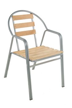 Camping and garden furniture on isolated studio background