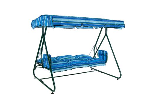 Camping and garden furniture on isolated studio background