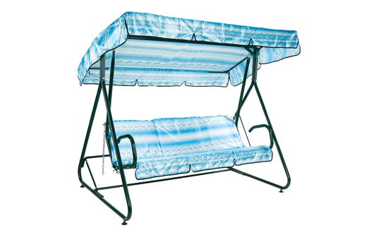 Camping and garden furniture on isolated studio background