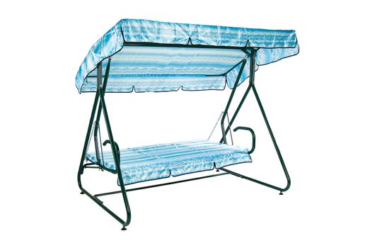 Camping and garden furniture on isolated studio background