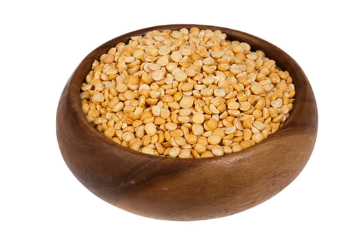 Wooden with cereal on an isolated studio background