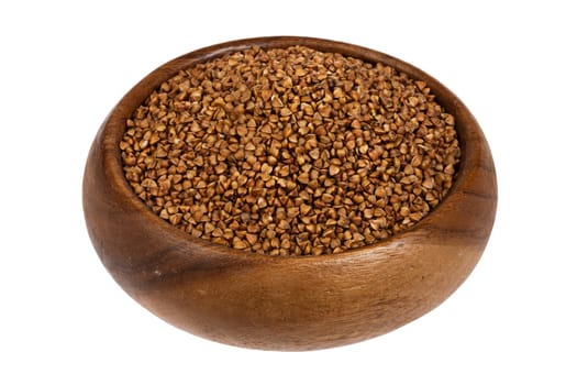 Wooden with cereal on an isolated studio background