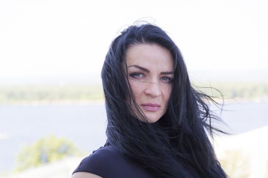Photo of European woman with black hair