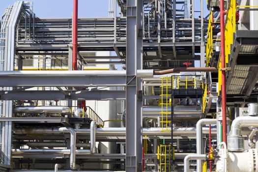 Industrial texture of refinery tower for making gasoline