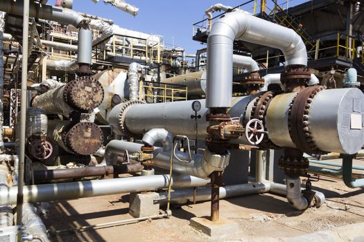 Part of refinery tower for making gasoline