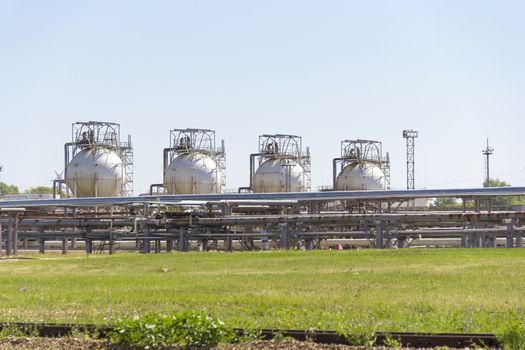 A complex oil refinery reservoirs for keeping