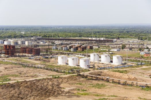 A complex oil refinery reservoirs for keeping