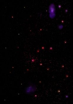 Star field in space a nebulae and a gas congestion. "Elements of this image furnished by NASA".