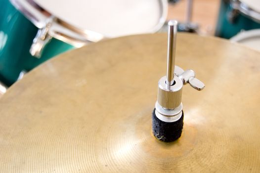 Drums conceptual image. Picture of cymbals.