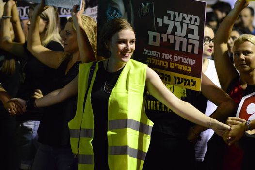 ISRAEL, Tel Aviv: An estimated 10,000 people marched in Tel Aviv for animal rights on October 3, 2015. 	In the largest-ever protest in Israel and the third annual protest under the name The Animal Rights March various struggles concerning animal protection united: wild life, animal testing, fur, street cats and dogs, and farm animals. 