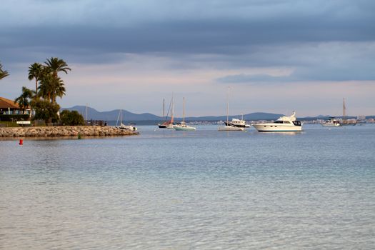 Boats at rest in the marina