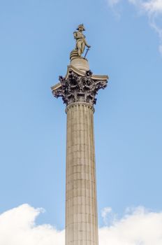 Nelson Statue at Trafalgar Square, London, UK