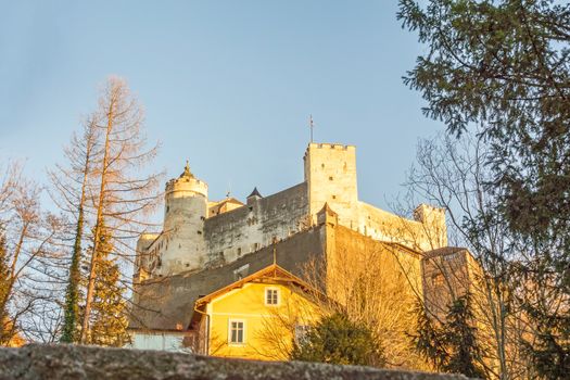 famous Hohensalzburg Fortress in Salzburg, Salzburger Land, Austria