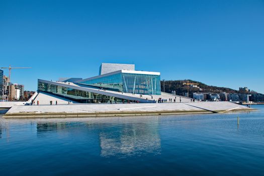 OSLO - MARCH 21: Contemporary building of Opera house in Oslo
