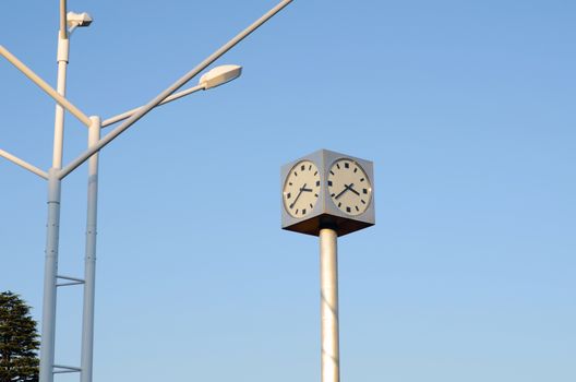 Public minimal clock in tokyo, japan