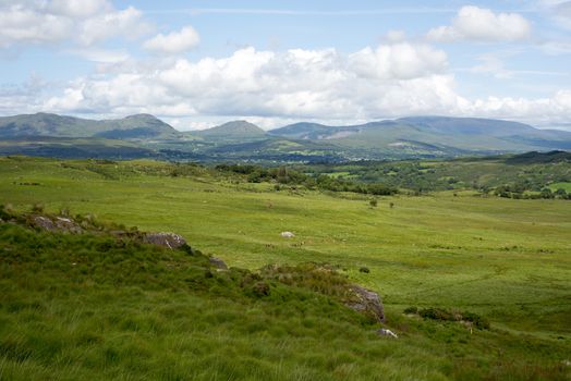 landscape view of a beautiful hiking route the kerry way in ireland