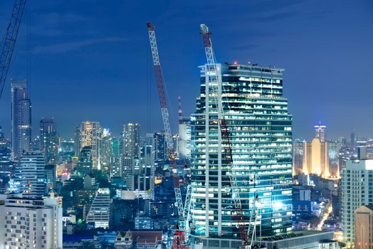 Bangkok city night view, Thailand