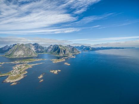 Dramatic coastline of Lofoten islands in Norway