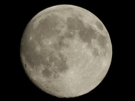 The moon in the sky close-up