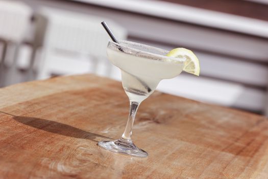 Margarita in a glass, close up