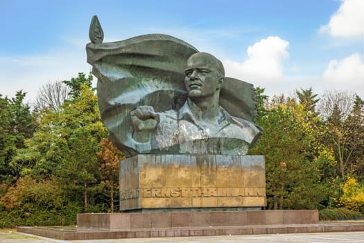 Berlin, Germany - October 26, 2013: Ernst Thaelmann memorial at city distric Prenzlauer Berg. It was built in 1981 - 1986 by the soviet sculptor Lew Jefimowitsch Kerbel.