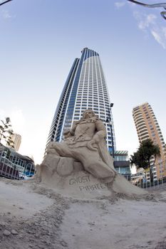 SURFERS PARADISE - FEBRUARY, 11: Unidentified Sculptor(s) creation on Pirates in Paradise Australian Sculptor Championship on February 11, 2012 in Surfers Paradise