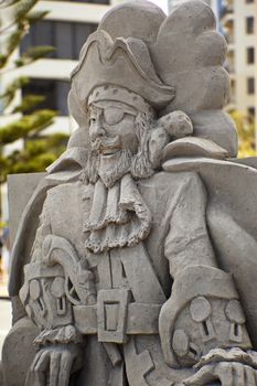 SURFERS PARADISE - FEBRUARY, 11: Mr. Kevin Crawford participates in Pirates in Paradise Australian Sculptor Championship on February 11, 2012 in Surfers Paradise