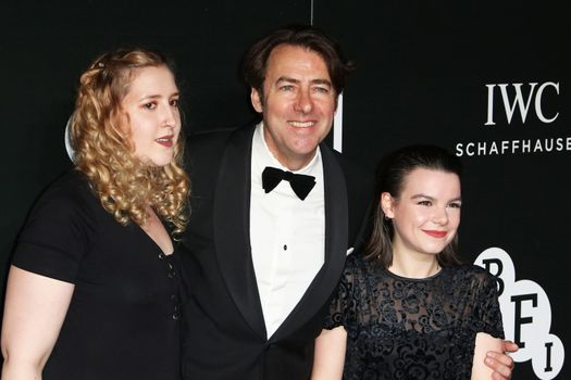 UNITED KINGDOM, London: Jonathan Ross, daughter Honey and guest attend the BFI Luminous Fundraising Gala at Guildhall in London on October 6, 2015.