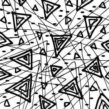 doodle abstract hand drawn pattern on white background