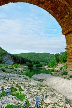 Ancient Roman Aqueduct Pont du Gard