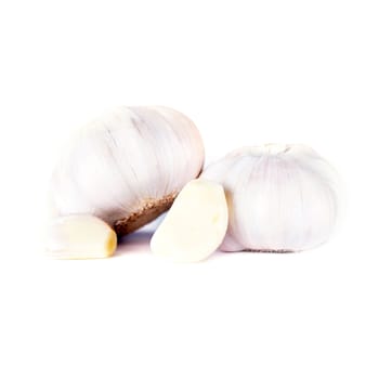 garlic isolated on white background